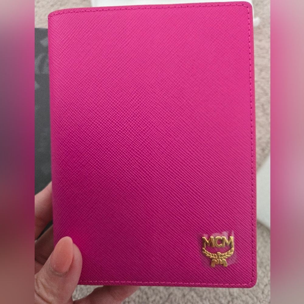 MCM Hot Pink Passport Holder
